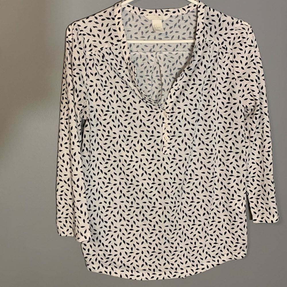 Black and White Blouse